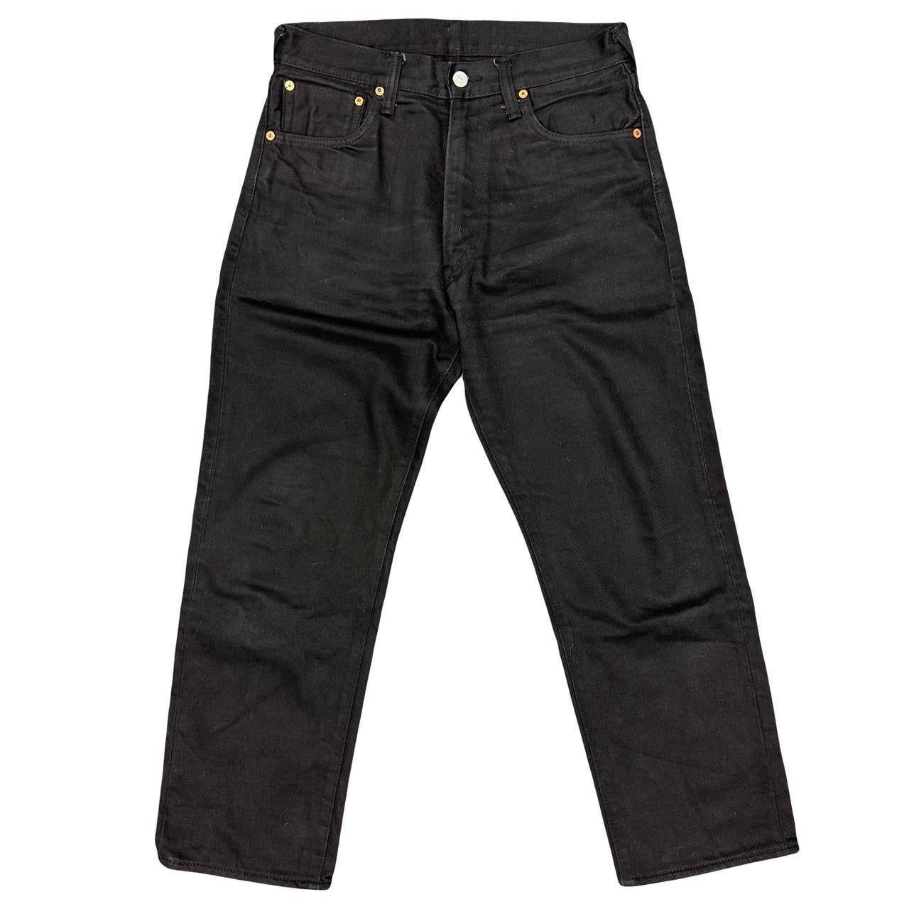 Evisu Selvedge Black Jeans With Double White Daicocks ( W30 )