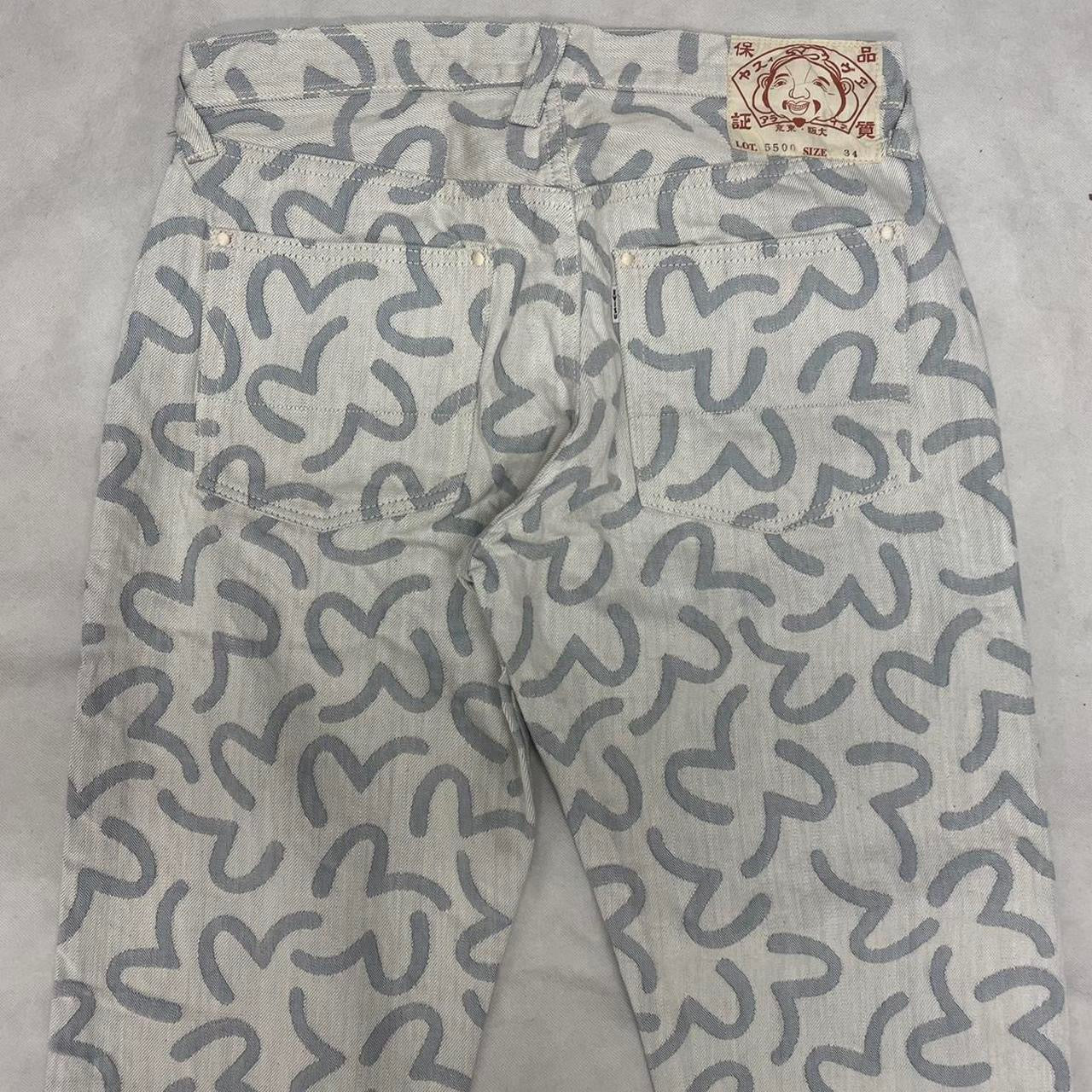 Evisu Selvedge Jeans With Monogram Daicocks ( W34 )