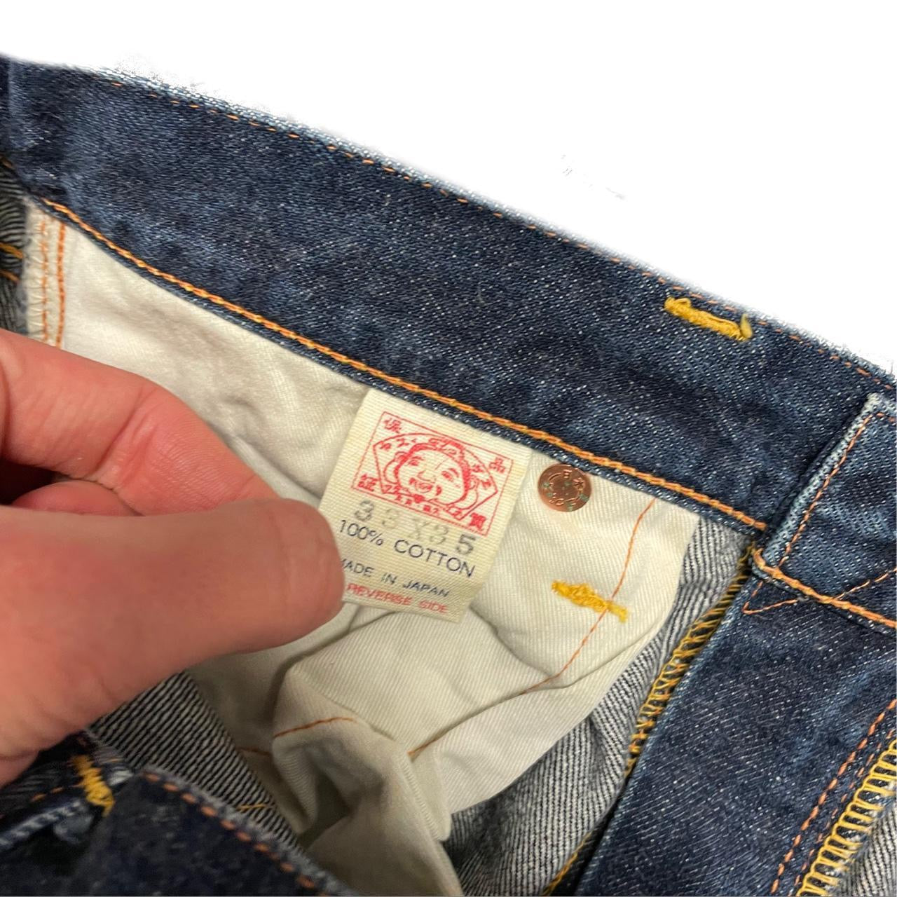 Evisu Selvedge Jeans With Yellow Daicock ( W33 )