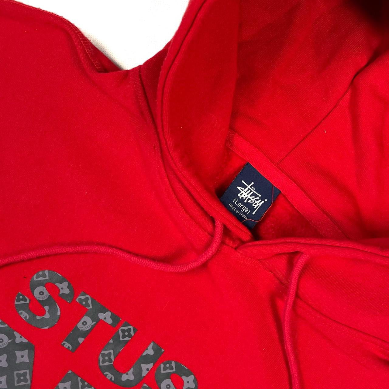 Stüssy No.4 Louis Vuitton Parody Hoodie In Red ( L ) – 1036 Emporium