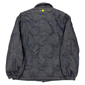 ARCHIVE Moschino Monogram Embroidered Nylon Quilted Jacket ( L )