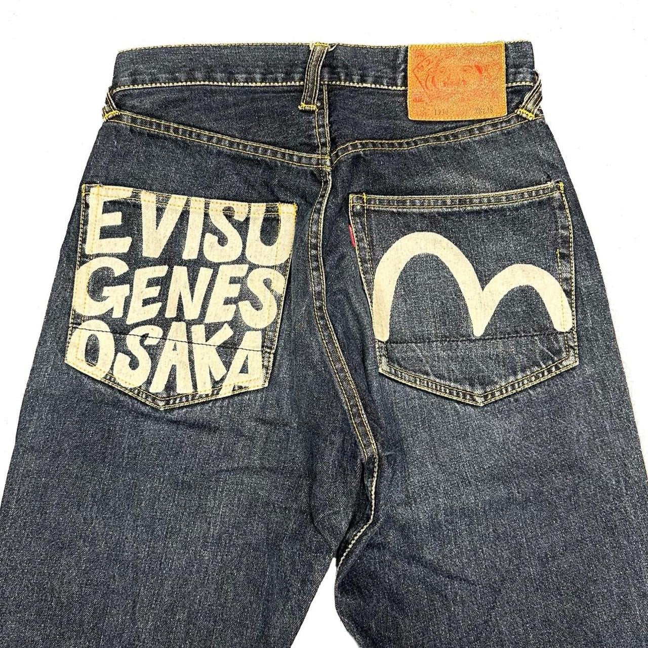 Evisu Selvedge Jeans With Genes Osaka Print ( W28 )