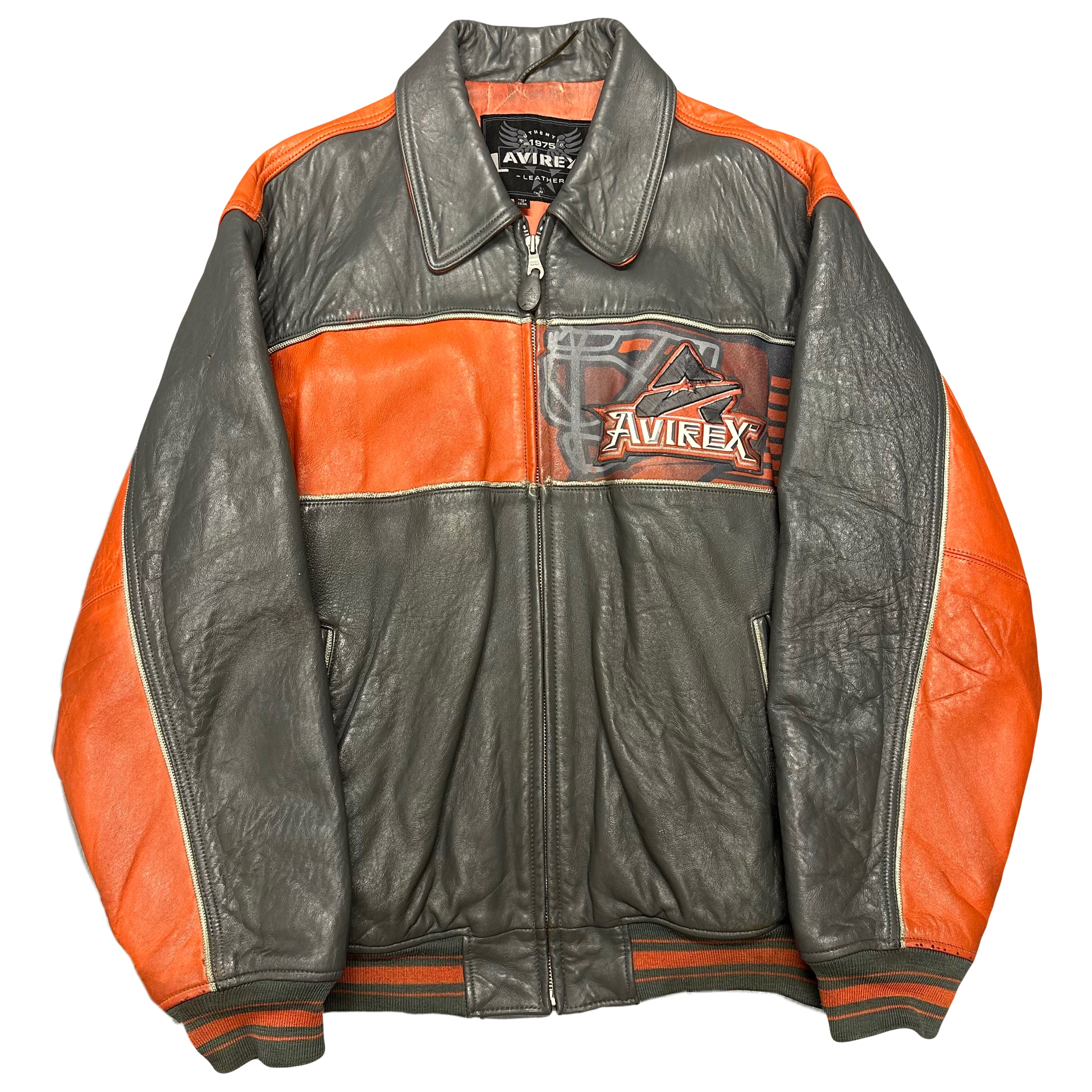ARCHIVE Avirex Ice Tigers Leather Jacket ( L )
