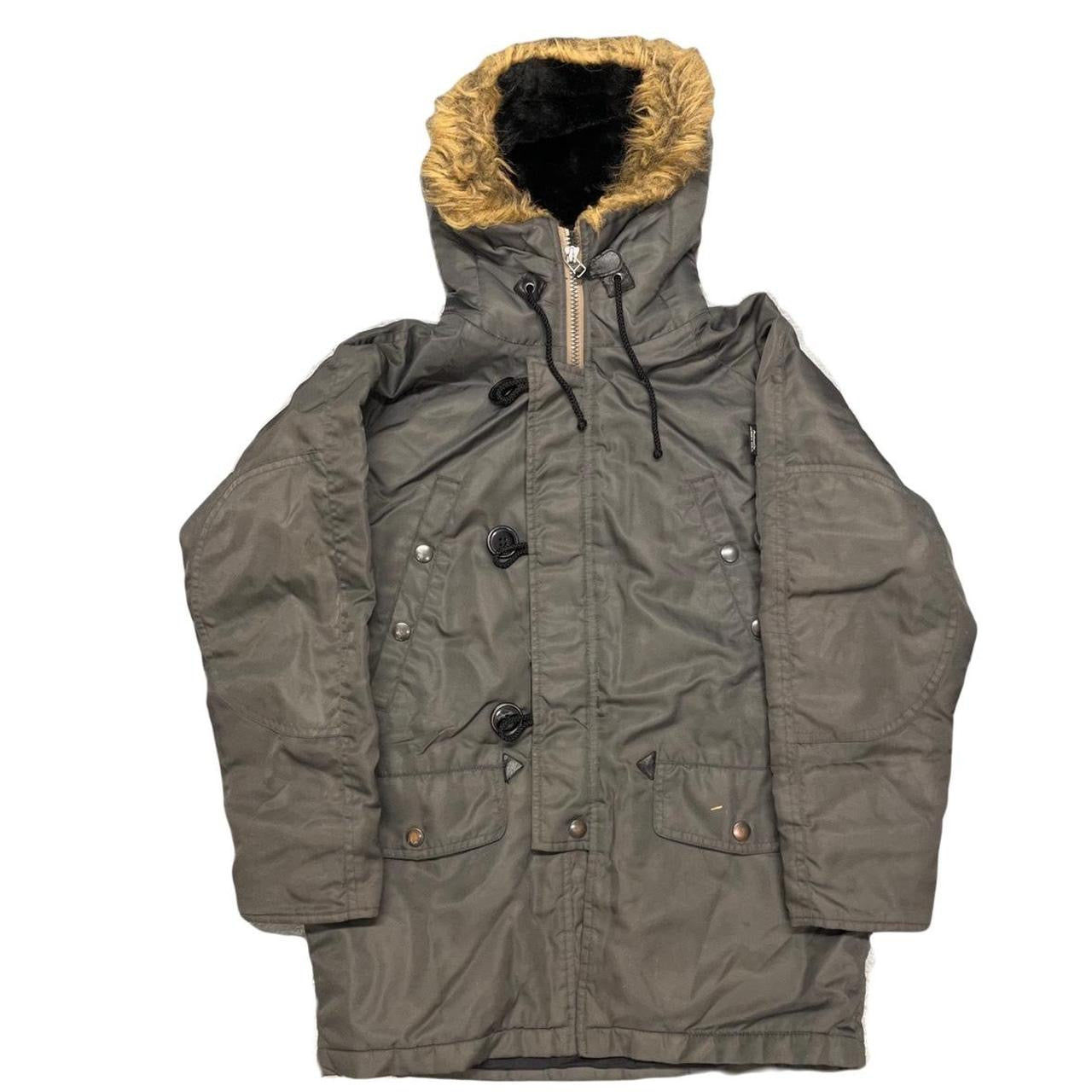 Avirex Hooded Jacket In Grey ( XS )