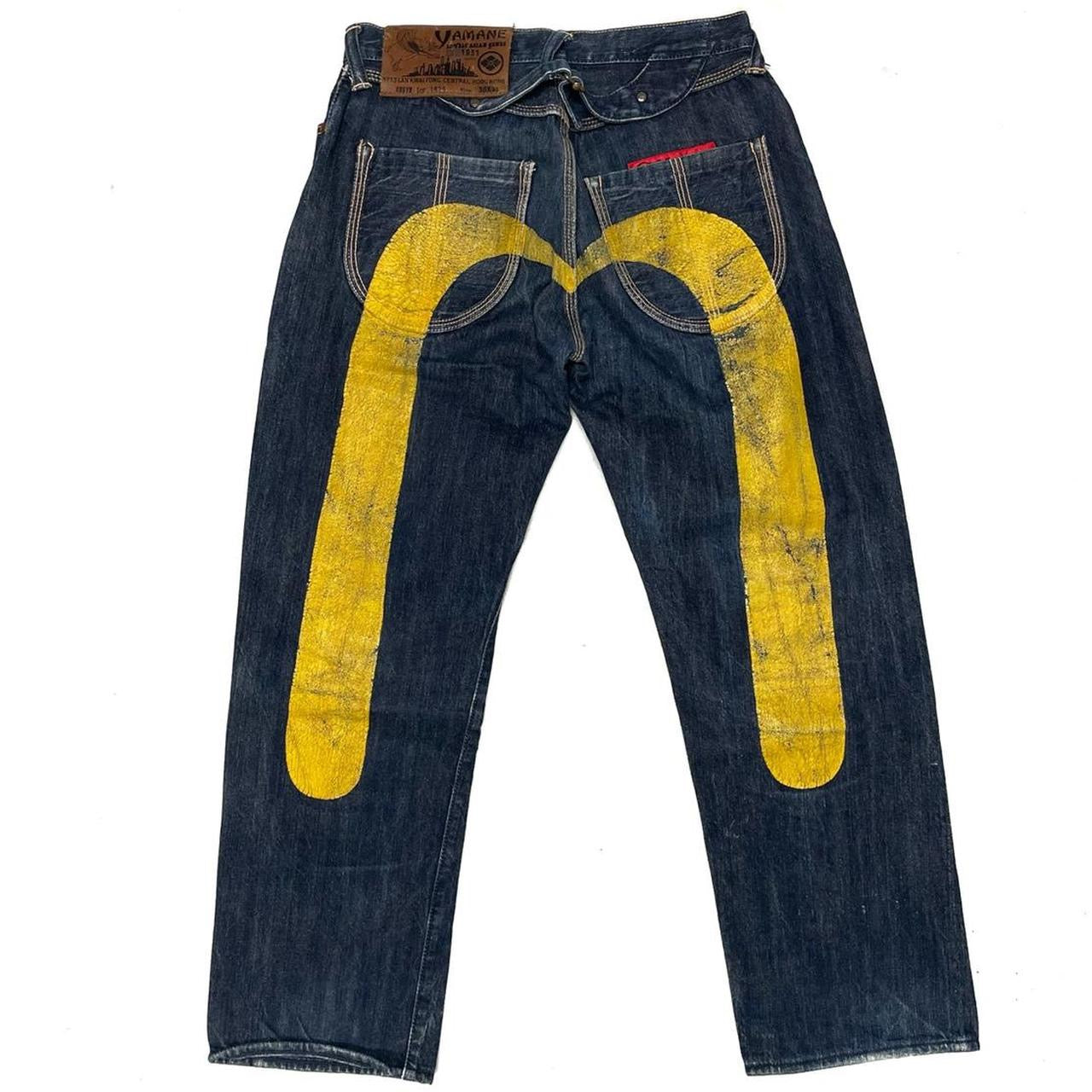 Evisu Yamane Selvedge Jeans With Yellow Daicock ( W30 )