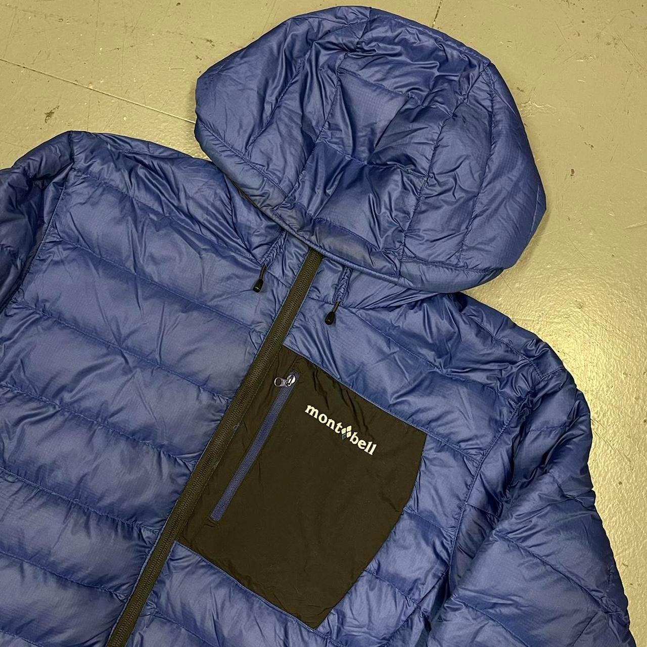 Montbell Reversible Down Puffer Jacket In Blue & Black ( S )