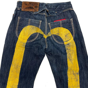 Evisu Yamane Selvedge Jeans With Yellow Daicock ( W30 )