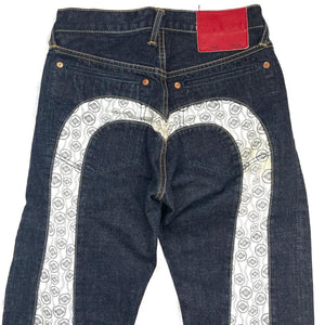Evisu Selvedge Jeans With Monogram Fabric Daicock ( W28 )