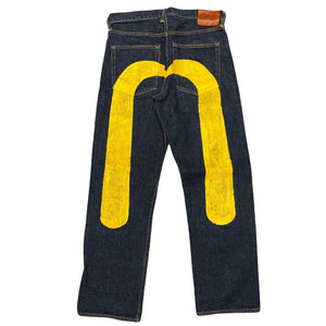Evisu Selvedge Jeans With Yellow Daicock ( W33 )