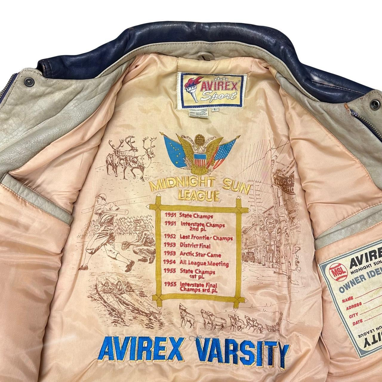 Avirex Midnight Sun Leather Jacket ( L )